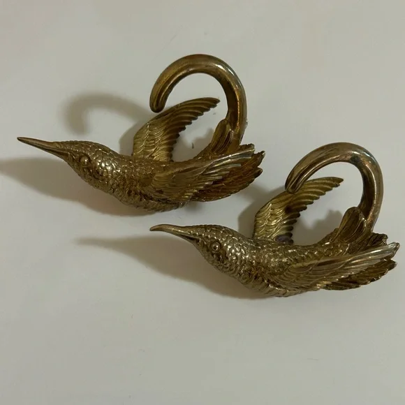 Lot of 9 beautiful organic hangers size 2 TAWAPA brass, bone, wood - Picture 2 of 12